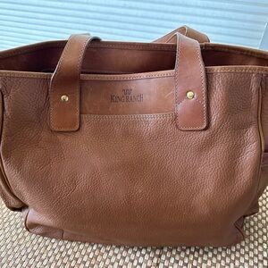 King Ranch Tan Leather Tote Bag